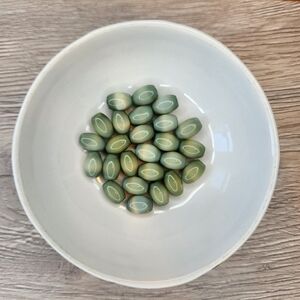 Cats Eye Bead Lot of 25 Cat's Eye Glass Fiber Optic Glass Bead